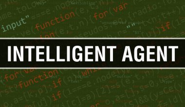 Soyut Teknoloji İkili Kod Özgeçmişi olan zeki bir ajan. Dijital ikili veri ve Güvenli Veri Konsepti. Yazılım