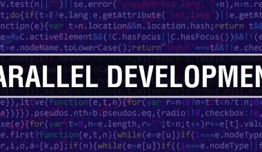 Dijital Java kod metni ile paralel gelişim. Paralel Geliştirme ve Bilgisayar yazılım kodlama vektörü kavramı. Java kodlaması programlanıyor, Paralel Geliştirmeli dijital program kodu o