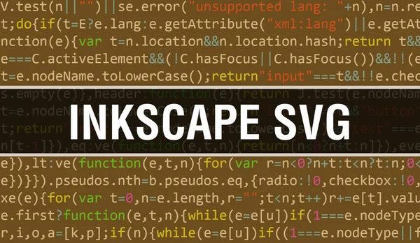 Inkscape Svg Ikili Kod Dijital Teknoloji Arka Planına Sahip Program — Stok fotoğraf