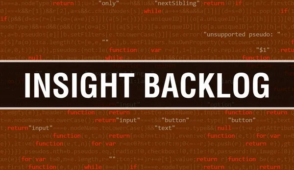 Insight Backlog Com Tecnologia Abstrata Código Binário Background Digital Dados — Fotografia de Stock