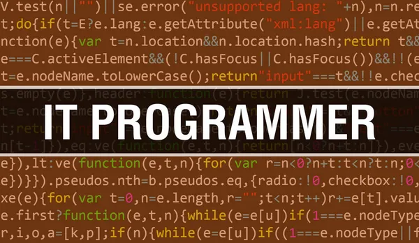 Kili Kod Dijital Teknoloji Geçmişi Olan Bir Programcı Program Kodlu — Stok fotoğraf