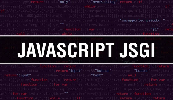Javascript Jsgi Com Tecnologia Abstrata Código Binário Background Digital Dados — Fotografia de Stock