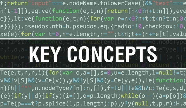 Conceptos Clave Concepto Con Partes Aleatorias Código Programa Conceptos Clave —  Fotos de Stock