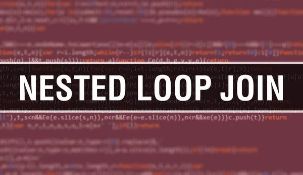 Nested Loop Join Text Written Programming Code Abstract Technology Background — Stockfoto