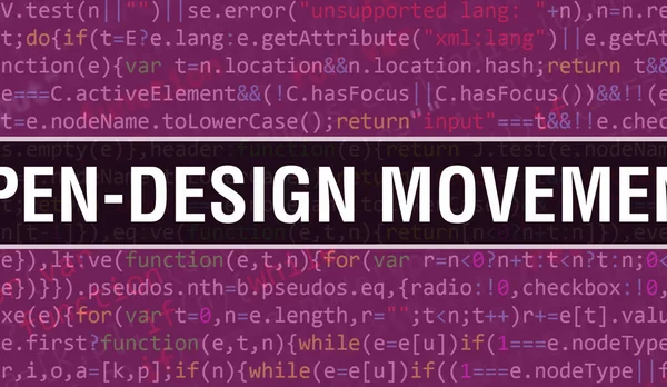 Open Design Movement Digital Java Code Text Open Design Movement — Stock Photo, Image