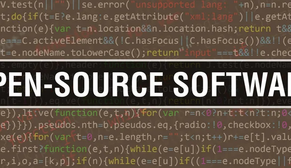 Open Source Software Mit Digitalem Java Code Open Source Software — Stockfoto