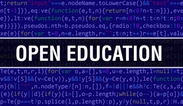 Open Education Concept Random Parts Program Code Open Education Text — Photo