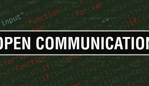 Open Communicatie Met Abstract Technology Binary Code Achtergrond Digitale Binaire — Stockfoto