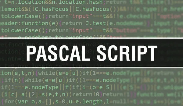 Εικόνα Έννοιας Pascal Script Χρησιμοποιώντας Κώδικα Για Την Ανάπτυξη Προγραμμάτων — Φωτογραφία Αρχείου