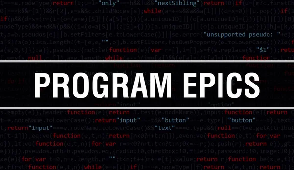 Program Epics Absztrakt Technológiával Bináris Kód Háttér Digitális Bináris Adatok — Stock Fotó
