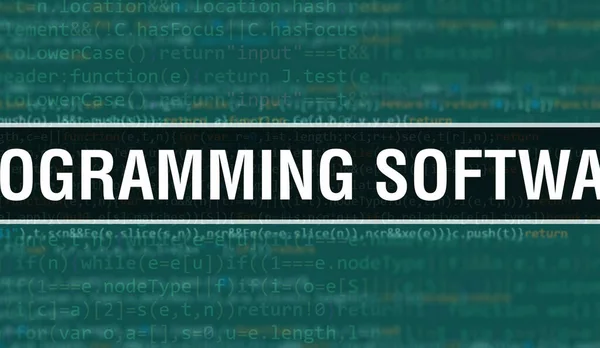 프로그램 개발하기 코드를 사용하는 프로그래밍 소프트웨어 프로그래밍 소프트웨어 사이트 코드는 — 스톡 사진