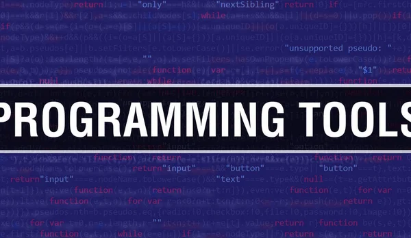 Outils Programmation Texte Écrit Sur Programmation Code Abstrait Fond Technologique — Photo
