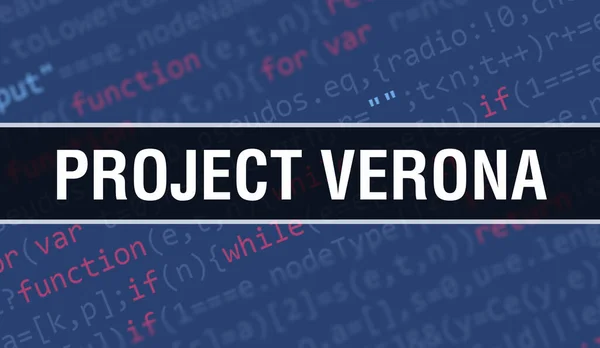 Projekt Verona Med Digital Javakod Text Projekt Verona Och Datorprogram — Stockfoto