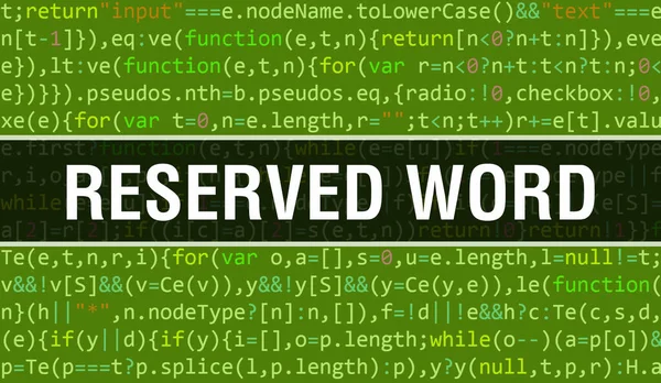 Reserved Word Concept Random Parts Program Code Reserved Word Text — Stock Photo, Image