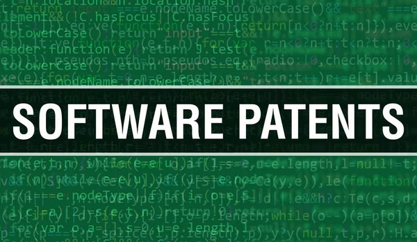 Software Patenten Concept Met Random Parts Program Code Software Patenten — Stockfoto