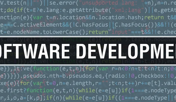 Software Ontwikkeling Met Digitale Java Codetekst Software Ontwikkeling Computer Software — Stockfoto