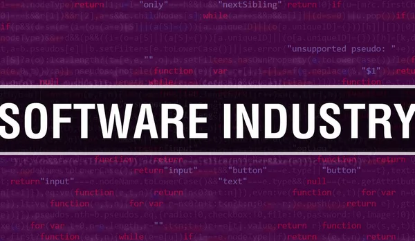 Software Industrie Tekst Geschreven Programmeercode Abstracte Technologie Achtergrond Van Software — Stockfoto