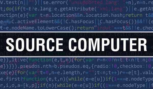 Source Computer Text Written Programming Code Abstract Technology Background Software — Stock Photo, Image