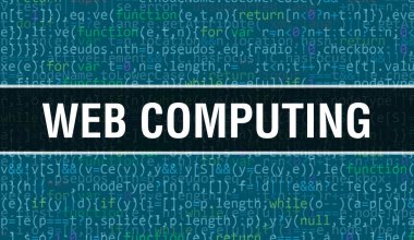 Ağ hesaplaması Soyut Teknoloji İkili Kod Arkaplanı. Dijital ikili veri ve Güvenli Veri Konsepti. Yazılım