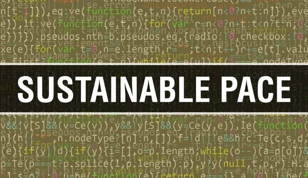 Pace Sustentável Com Tecnologia Abstrata Código Binário Background Digital Binário — Fotografia de Stock