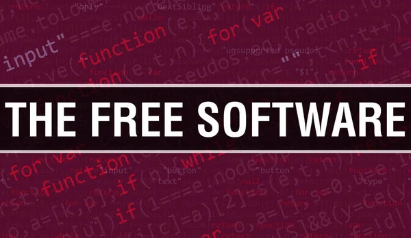 Free Software Abstract Technology Binary Code Background Digital Binary Data — Fotografia de Stock