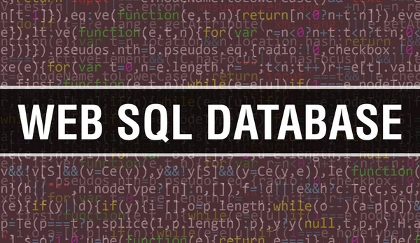 Web Sql Database Abstract Technology Código Binário Background Digital Dados — Fotografia de Stock