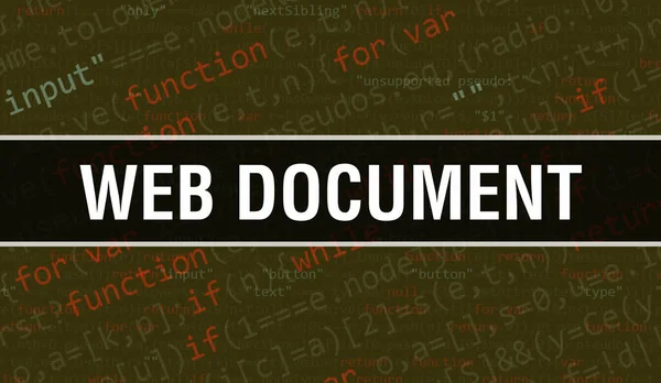 Web Dokument Konzept Mit Zufälligen Teilen Des Programmcode Web Dokument — Stockfoto