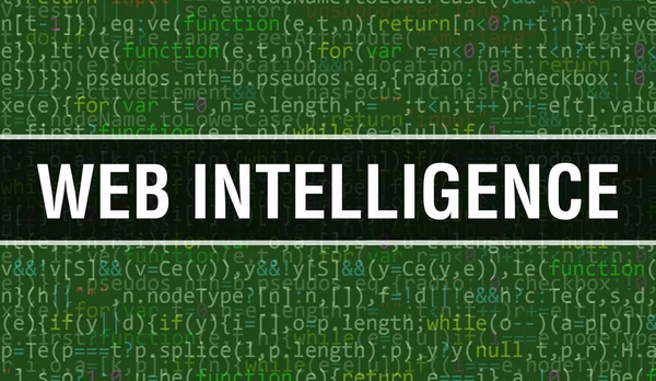 Web Intelligence Abstract Technology Binary Code Background Digital Binary Data — Fotografia de Stock