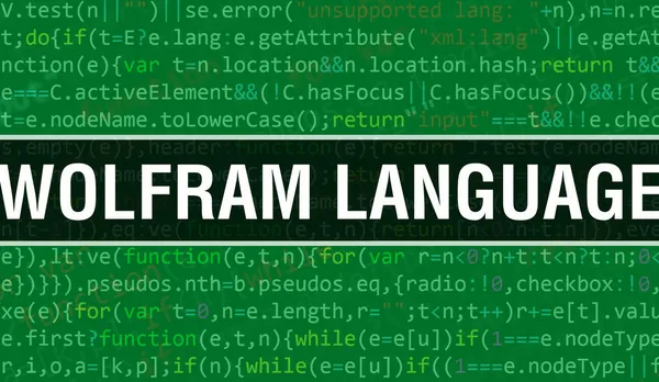 텍스트 Wolfram Language Text 소프트웨어 개발자와 컴퓨터 스크립트의 추상적 프로그래밍 — 스톡 사진