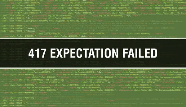 417 Verwachtingen Falen Tekst Geschreven Programmeercode Abstracte Technologie Achtergrond Van — Stockfoto