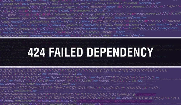 424 Dependência Falhada Com Texto Código Java Digital 424 Conceito — Fotografia de Stock