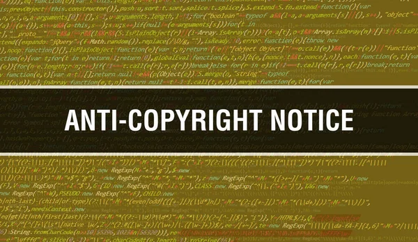 Aviso Copyright Con Texto Código Java Digital Aviso Copyright Concepto —  Fotos de Stock