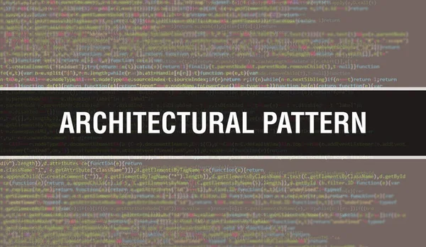 Concept Modèle Architectural Avec Des Parties Aléatoires Code Programme Texte — Photo