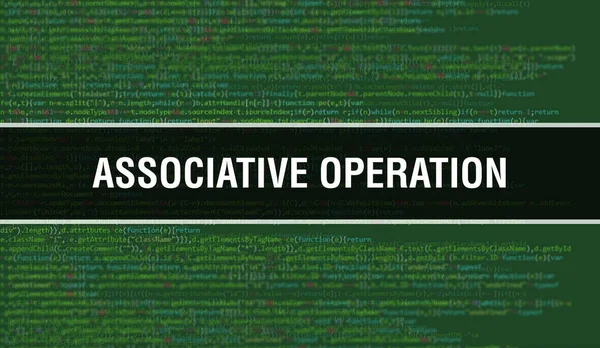 Associative Operation Concept Random Parts Program Code Associative Operation Text — Stockfoto