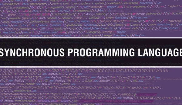 프로그램 개발하기 코드를 사용하는 전형적 프로젝트 Aynchronous Programming Languthing 사이트 — 스톡 사진