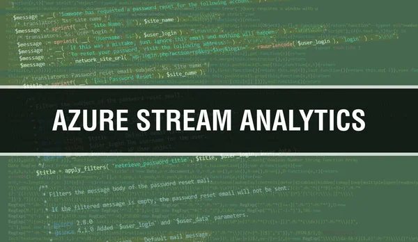 Azure Stream Analytics Com Tecnologia Abstrata Código Binário Background Digital — Fotografia de Stock