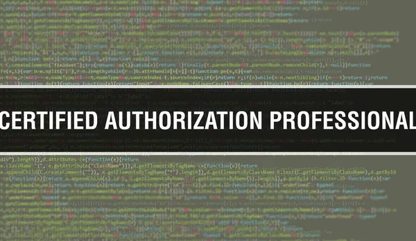 Certified Authorization Professional Abstract Technology Binary Code Background Digital Binary — Fotografia de Stock