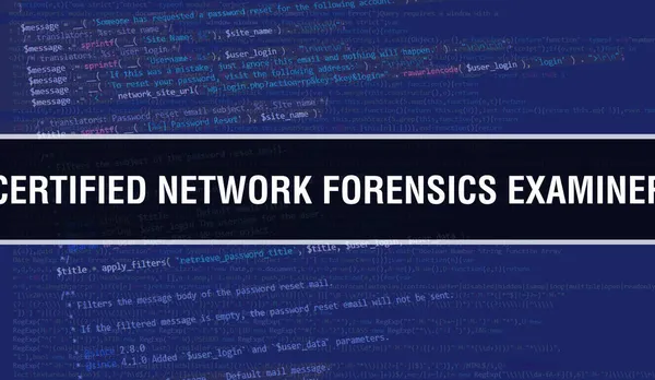 Certified Network Forensics Examiner Koncept Med Slumpmässiga Delar Programkod Certified — Stockfoto