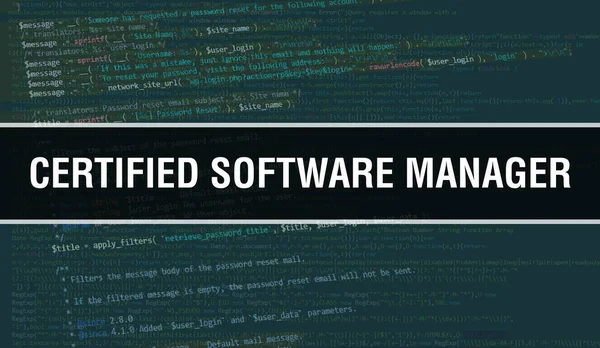 Сертифікований Програмний Менеджер Абстрактними Технологіями Бінарного Коду Background Digital Binary — стокове фото