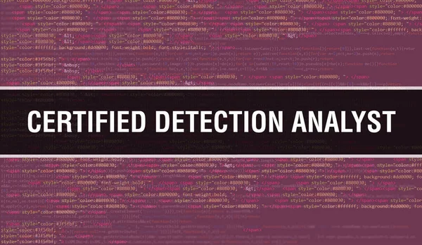 Certified Detection Analyst Text Skriven Programmering Kod Abstrakt Teknik Bakgrund — Stockfoto