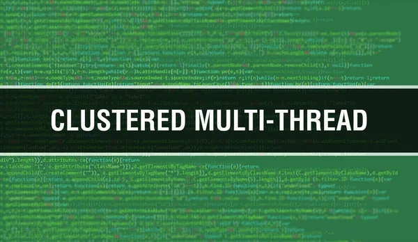 Clustered Multi Thread Concept Avec Des Parties Aléatoires Code Programme — Photo