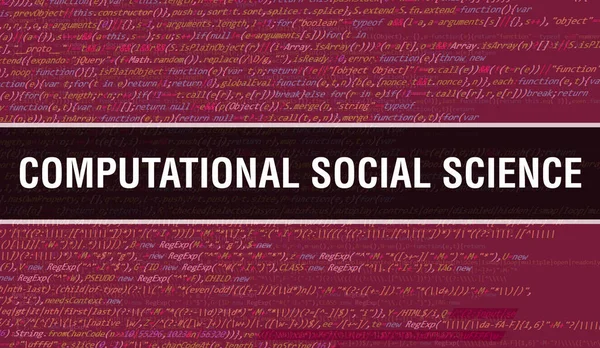 Scienze Sociali Computazionali Con Testo Codice Java Digitale Scienza Sociale — Foto Stock