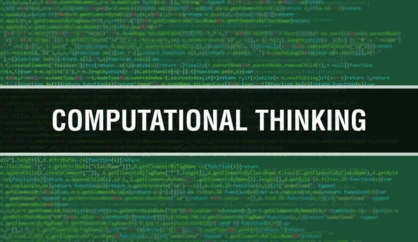 Computational Thinking Concept Random Parts Program Code Computational Thinking Text — Stockfoto