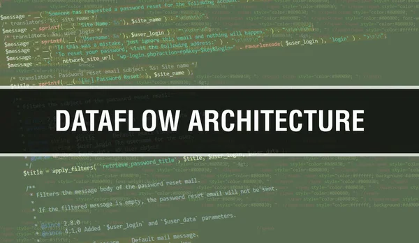 Texto Arquitectura Dataflow Escrito Programming Code Abstract Technology Background Software —  Fotos de Stock