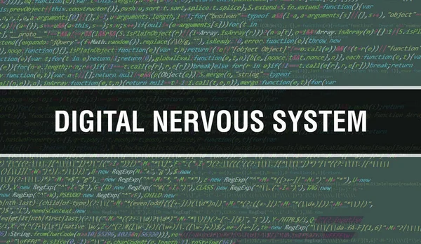 Sistema Nervoso Digital Com Tecnologia Abstrata Código Binário Background Digital — Fotografia de Stock
