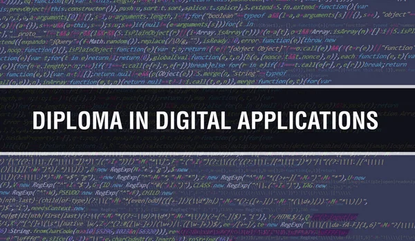 Diploma Digital Applications Text Written Programming Code Abstract Technology Background — 스톡 사진