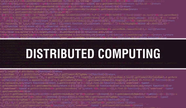 Distributed Computing Mit Digitalem Java Code Text Verteiltes Computer Und — Stockfoto