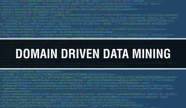 Mineração Dados Orientada Por Domínio Com Texto Código Java Digital — Fotografia de Stock