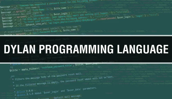 프로그래밍 텍스트는 소프트웨어 개발자와 컴퓨터 스크립트의 추상적 프로그래밍 코드에 작성되었다 — 스톡 사진