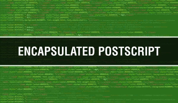 Encapsulated Postscript Concept Random Parts Program Code Encapsulated Postscript Text — Stock Fotó
